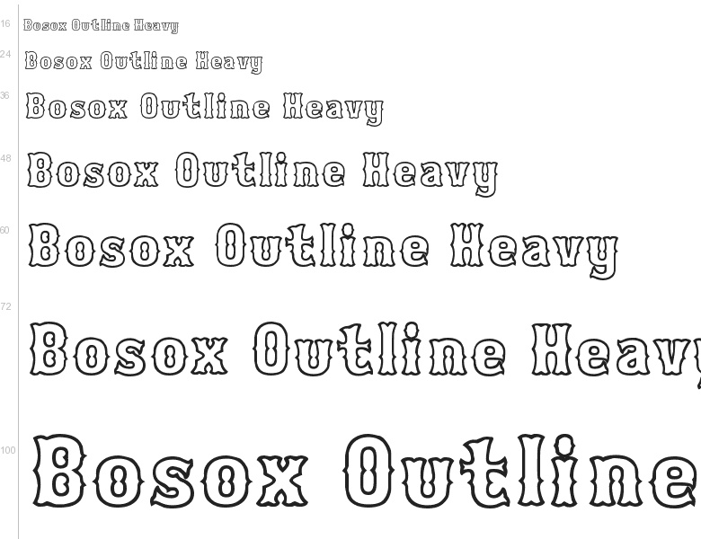 Bosox font - free for Personal