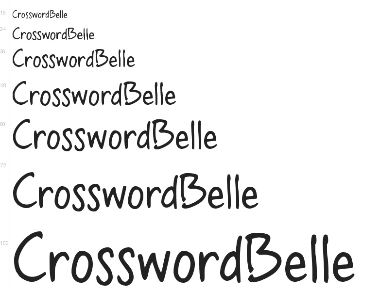 Free font quot Crossword Belle quot by JOEBOB graphics