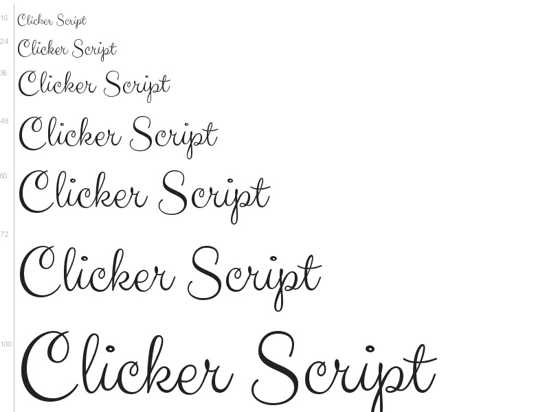 Similar free fonts and alternative for Clicker Script regula