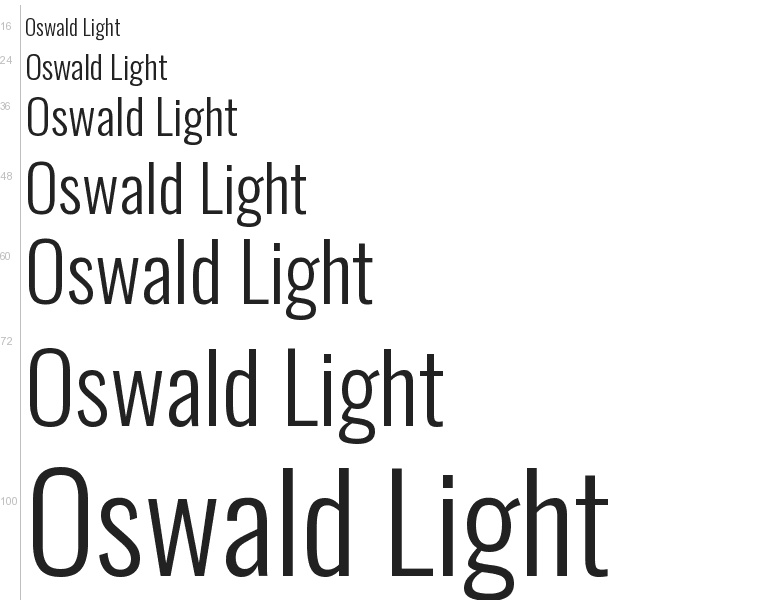 Free font "Oswald" Vernon Adams
